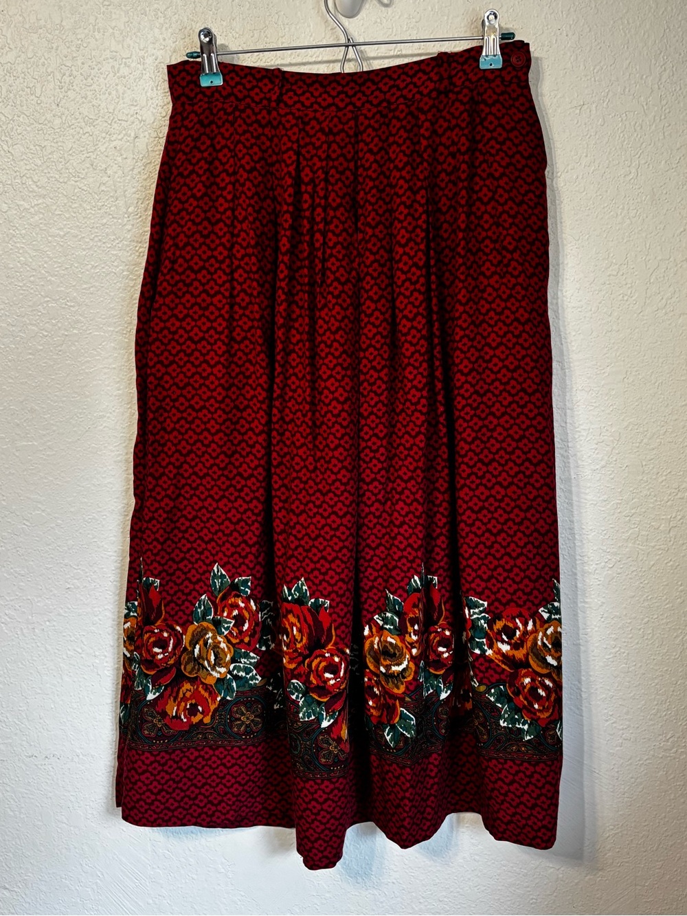 Vintage Cottagecore Laura & Jayne Floral Maxi Skirt Size 6